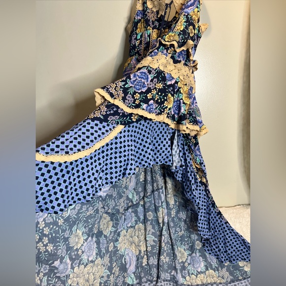 Spell x FP Free People Full Bloom RUFFLE SOIRÉE Asymmetrical DRESS - Picture 6 of 8